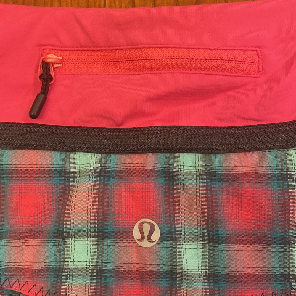 Lululemon Run Reflection Skirt Senorita Pink Plaid Size 6 - Picture 7 of 10